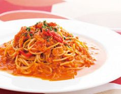 料理メニュー写真 蟹と蟹みそのスパゲティ
