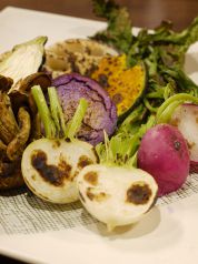 地元「柏」産有機野菜の鉄板焼き