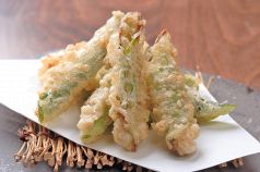 料理メニュー写真 京都 九条葱の天婦羅