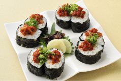 料理メニュー写真&nbsp;イカ・たらこのチャンジャ入り塩辛巻き