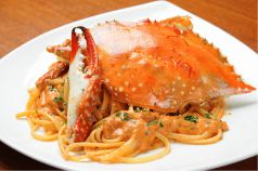 料理メニュー写真 ワタリガニのトマトクリームソース~リングイネ~