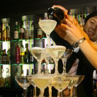 シャンパンタワーで乾杯♪