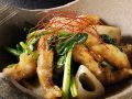 料理メニュー写真&nbsp;鶏せせりと蓮根の黒七味炒め