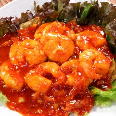 料理メニュー写真&nbsp;芝エビのチリソース［四川］