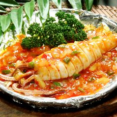 料理メニュー写真&nbsp;ロールイカの四川風鉄板焼き［四川］