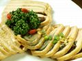料理メニュー写真&nbsp;ピータンの鶏肉巻きの３種のソース掛け