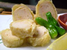 料理メニュー写真 海老すり身の湯葉巻きさつま揚げ