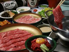 料理メニュー写真 NEW 霜降り牛しゃぶしゃぶorすき焼き食べ放題コース120分 (全21品食べ放題)