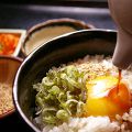 料理メニュー写真&nbsp;比良利助卵のたまごかけごはん　杉の大桶二年天然熟成　遠藤醤油