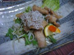 料理メニュー写真&nbsp;豚トロおろしちりめん