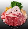 料理メニュー写真&nbsp;北海道ちゃんこ鍋【道産肉鍋】・白老牛・留寿都産もち豚・中札内地鶏を使用