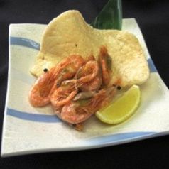 料理メニュー写真 甘海老の唐揚げ ~ガーリック風味~ / ポテトフライ~選べる三種のフレーバー~