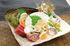 料理メニュー写真 漁師のお刺身三点盛り合わせ