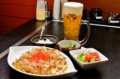 みらく お好み焼き 鉄板の写真