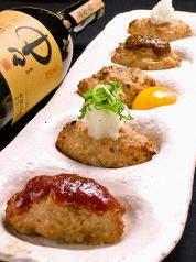 料理メニュー写真&nbsp;つくね盛り合わせ（五種類）
