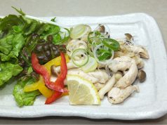 料理メニュー写真&nbsp;ササミときのこの梅バター