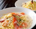 料理メニュー写真&nbsp;サーモンと海老のクリームチーズパスタ