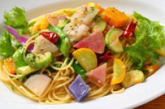 料理メニュー写真 お野菜たっぷり入ったぺペロンチーノ スパゲッティーニ R / L
