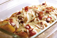 料理メニュー写真 じゃがいもとズッキーニのたらこオーブン焼き