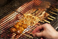 料理メニュー写真 なんこつ/手羽先/とりもも/皮/ぼんじり(一串)