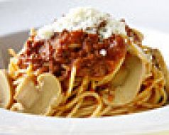 料理メニュー写真&nbsp;マッシュルームたっぷりのミートソースパスタ