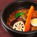 料理メニュー写真&nbsp;納豆とオクラとキーマのスープカレー