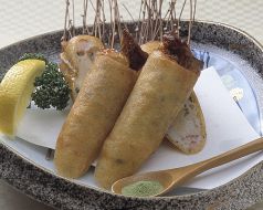 料理メニュー写真&nbsp;エリンギ茸　海老春巻き