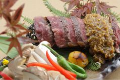 料理メニュー写真 佐賀牛と旬の味覚の山葵味噌焼き