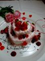 料理メニュー写真&nbsp;ハート２段ケーキ
