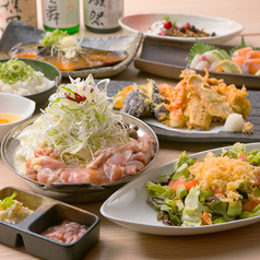 ■彩-Aya-■天麩羅盛り合わせ付き♪選べる絶品鍋満喫コース【2.5時間飲み放題付き8品3980円】