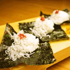 料理メニュー写真 浜名湖ぶち海苔手巻き飯