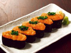 料理メニュー写真&nbsp;ネギトロサーモンの軍艦巻き（5貫）