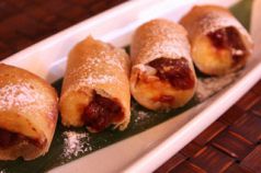 料理メニュー写真&nbsp;バナナとあずきの揚げ春巻き