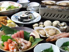 浜次郎 海鮮浜焼 串物 豚しゃぶ鍋の写真