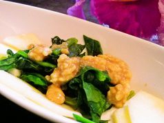 ほうれん草とりんごのチーズあえ