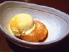 料理メニュー写真&nbsp;さつま芋のお餅とバニラアイス～アールグレイソース～