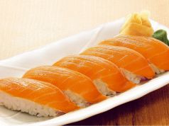 料理メニュー写真&nbsp;大トロサーモンハラス握り（5貫）