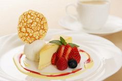 料理メニュー写真&nbsp;チーズケーキと小岩井ソルベの盛り合わせ