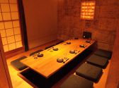 8名個室。掘りごたつです。
