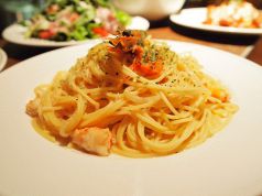 料理メニュー写真 海老の明太子オイルパスタ