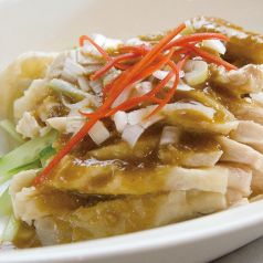 料理メニュー写真 茹で鶏の胡麻ソースかけ
