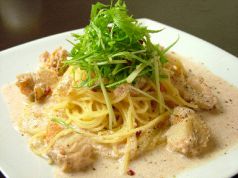 料理メニュー写真 帆立の明太クリームパスタ