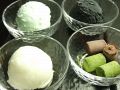 料理メニュー写真&nbsp;生チョコアイス4個（抹茶・チョコ味）/炭アイス/塩アイス