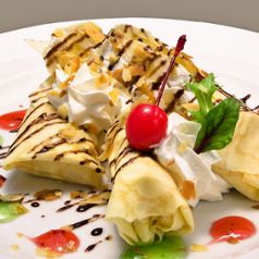 料理メニュー写真&nbsp;バナナクレープ・ミルフィーユ