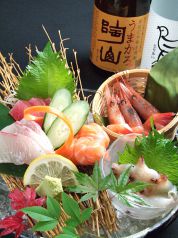 料理メニュー写真&nbsp;呑卓風刺身盛合せ（５点）
