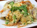 料理メニュー写真&nbsp;もちもち揚げ豆腐でゴーヤチャンプル（沖縄）