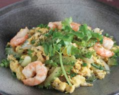 料理メニュー写真 宮古島ゴーヤと小海老の卵炒め