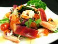 料理メニュー写真&nbsp;※本日の鮮魚のカルパッチョ海の幸　※健康ゴーヤくらげサラダ　
