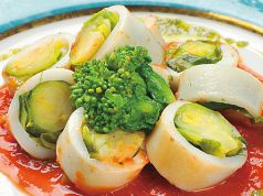 料理メニュー写真 詰めものをしたヤリイカのソテー