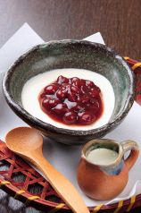 料理メニュー写真&nbsp;豆乳ムース　抹茶ソースがけ